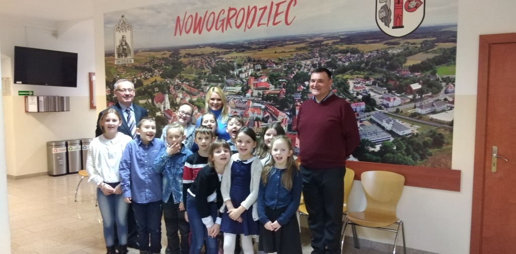 Dzieci z wizytą u Burmistrza