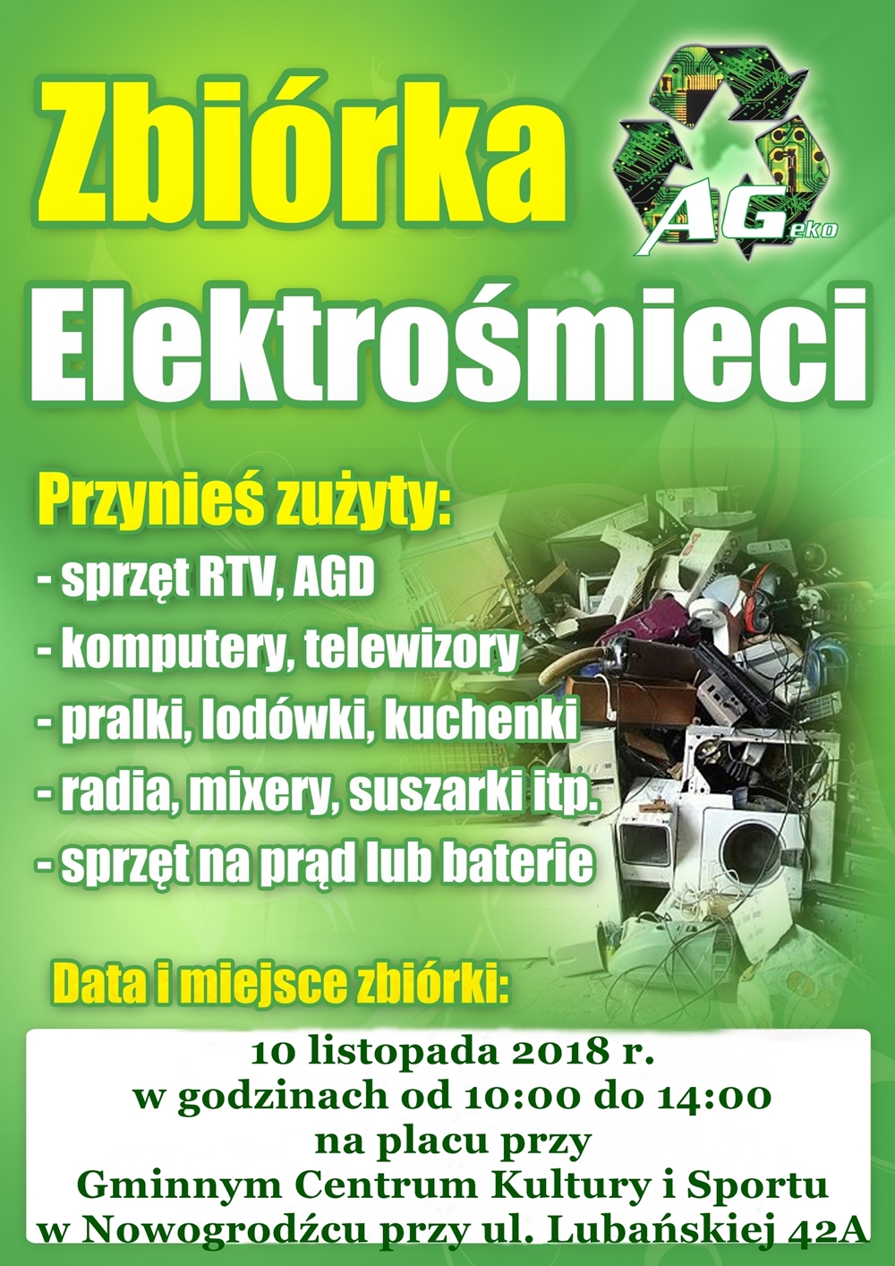 plakat elektrośmieci 2018 1000pks