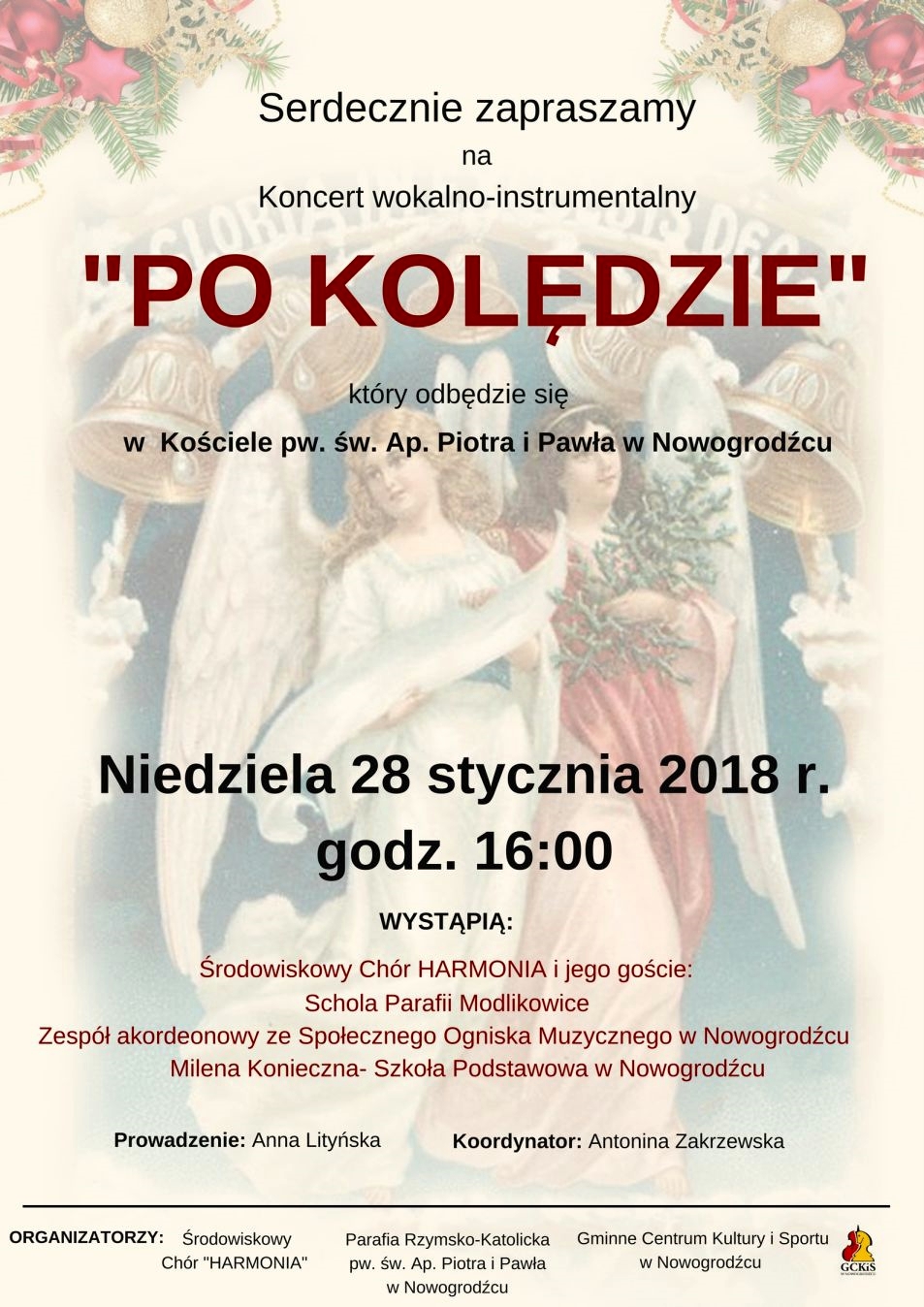 Koncert wokalno-instrumentalny "Po kolędzie"