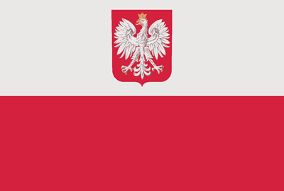Flaga z godlem Rzeczypospolitej Polskiej zd