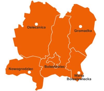 powiat boleslawiec mapa