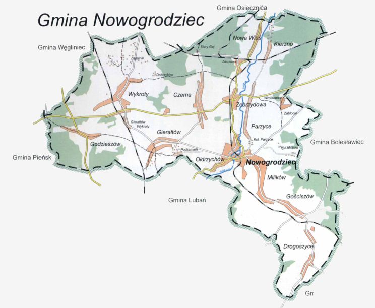 Granice terytorialne Gminy i Miasta Nowogrodziec